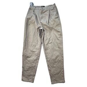 BCBG Generation High Rise Barrel Leg Pant Light Khaki Size Small Casual Work
